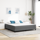 vidaXL Ágy Matrac matracmal Világosszürke 180 x 200 cm szövet