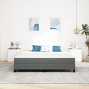 vidaXL Ágy Matrac matracmal Világosszürke 180 x 200 cm szövet