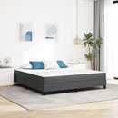 vidaXL Ágy Matrac matracmal Szürke 180 x 200 cm szövet