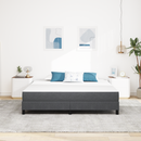 vidaXL Ágy Matrac matracmal Szürke 180 x 200 cm szövet