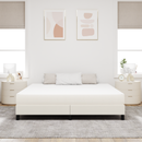 vidaXL Ágy Matrac matracmal Krém 180 x 200 cm szövet