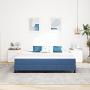 vidaXL Ágy Matrac matracmal Kék 180 x 200 cm szövet