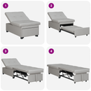 vidaXL Kanapéágy Szürke 194 x 67 x 37 cm szövet