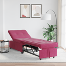 vidaXL Kanapéágy Bordó 194 x 67 x 82 cm Bársony