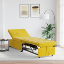 vidaXL Kanapéágy Sárga 194 x 67 x 82 cm Bársony