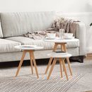vidaXL Dohányzóasztal 3 pcs Barna Masszív diófa