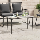 vidaXL Kerti Asztal Fekete 80 x 40 x 45 cm polirattan