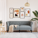 vidaXL Kanapé Világosszürke 182,5 x 74,5 x 74,5 cm Poliészter