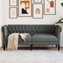 vidaXL Kanapé Sötétszürke 182,5 x 74,5 x 74,5 cm Poliészter