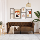 vidaXL Kanapé Barna 182,5 x 74,5 x 74,5 cm Poliészter