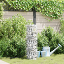 vidaXL Gabion Csap Ezüst 25 x 25 x 100 cm Rozsdamentes acél