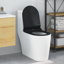 vidaXL WC ülőke Állítható Fekete 50 x 36,5 x 5 cm Polipropilén