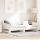 vidaXL Kihúzható nappali ágy Fehér 203,5 x 184 x 56,5 cm Tömör fenyőfa