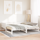 vidaXL Kihúzható nappali ágy Fehér 203,5 x 184 x 56,5 cm Tömör fenyőfa
