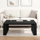 vidaXL Dohányzóasztal Fekete tölgy 100 x 100 x 35 cm Faanyag