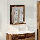 vidaXL Tükör polcokkal Régi fa 50 x 12 x 60 cm Üveg és Műszaki Fa