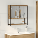 vidaXL Tükörszekrény polcokkal Artisan tölgy 60 x 16 x 60 cm Faanyag