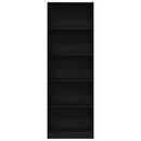 vidaXL Könyvespolc Fekete tölgy 60 x 24 x 176 cm Faanyag