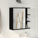 vidaXL Fürdőszobai tükörszekrény Fekete tölgy 62,5 x 20,5 x 64 cm
