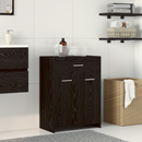 vidaXL Fürdőszoba Székény fiókkal Fekete tölgy 60 x 33 x 80 cm Faanyag