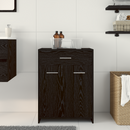 vidaXL Fürdőszoba Székény fiókkal Fekete tölgy 60 x 33 x 80 cm Faanyag