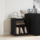 vidaXL Görgős szekrény kerékkel Fekete tölgy 60 x 45 x 55 cm Faanyag