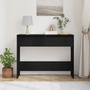 vidaXL Konzolasztal Fekete tölgy 100 x 35 x 76,5 cm Faanyag