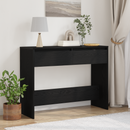 vidaXL Konzolasztal Fekete tölgy 100 x 35 x 76,5 cm Faanyag