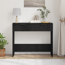 vidaXL Konzolasztal fiókkal Fekete tölgy 30 x 36 x 75 cm Faanyag