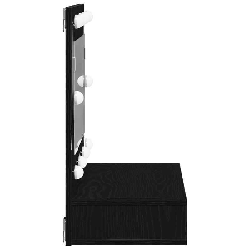 vidaXL Tükörszekrény polcokkal Musta tammi 90 x 31.5 x 62 cm Faanyag