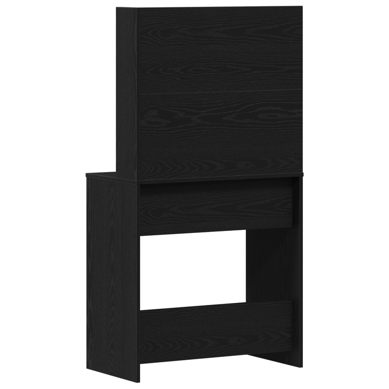 vidaXL Öltözködőasztal fiókkal Musta tammi 74.5 x 40 x 141 cm Faanyag