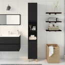 vidaXL Fürdőszoba Székény Fekete tölgy 30 x 30 x 190 cm Faanyag