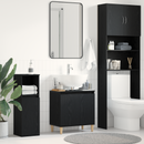 vidaXL Fürdőszobai mosdószekrény Fekete tölgy 58 x 33 x 60 cm Faanyag
