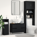 vidaXL Fürdőszobai mosdószekrény Fekete tölgy 80 x 33 x 60 cm Faanyag