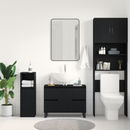 vidaXL Fürdőszoba Székény fiókkal Fekete tölgy 80 x 33 x 60 cm Faanyag