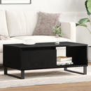 vidaXL Dohányzóasztal fiókkal Fekete tölgy 90 x 50 x 36,5 cm Faanyag