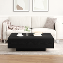 vidaXL Dohányzóasztal Fekete tölgy 100 x 100 x 31 cm