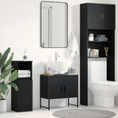 vidaXL Fürdőszobai mosdószekrény Fekete tölgy 60 x 30 x 60 cm Faanyag