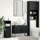 vidaXL Fürdőszobai mosdószekrény Fekete tölgy 80 x 30 x 60 cm Faanyag