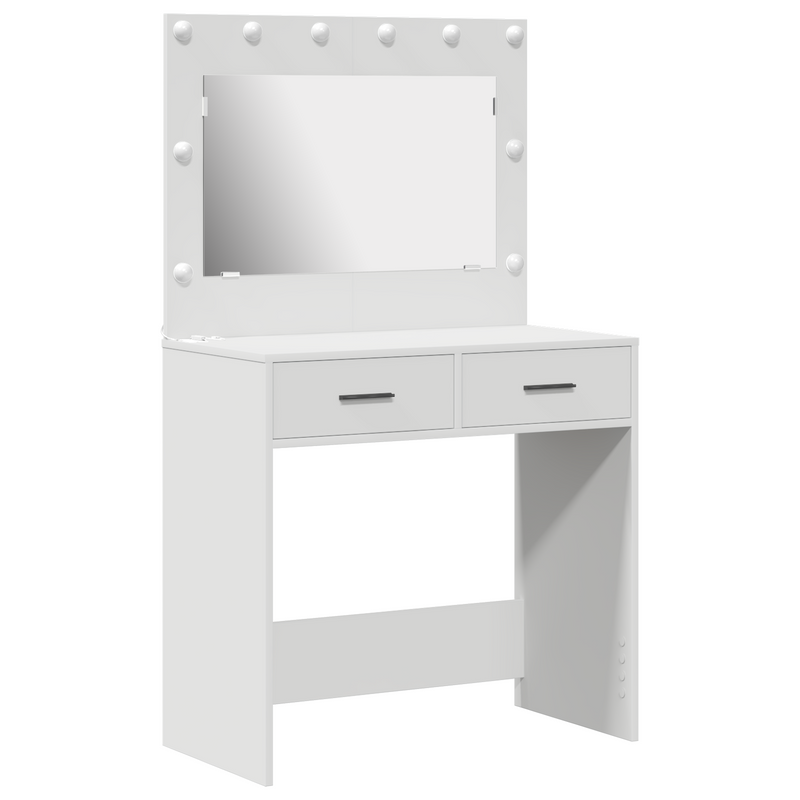 vidaXL Sminkasztal fiókkal tárolóval Fehér 78.5 x 41 x 135 cm Faanyag