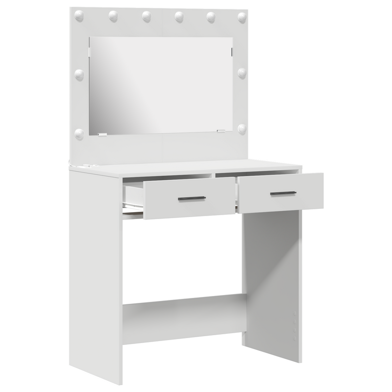 vidaXL Sminkasztal fiókkal tárolóval Fehér 78.5 x 41 x 135 cm Faanyag