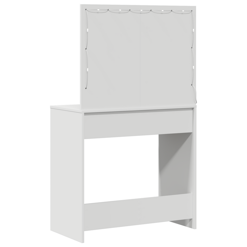 vidaXL Sminkasztal fiókkal tárolóval Fehér 78.5 x 41 x 135 cm Faanyag