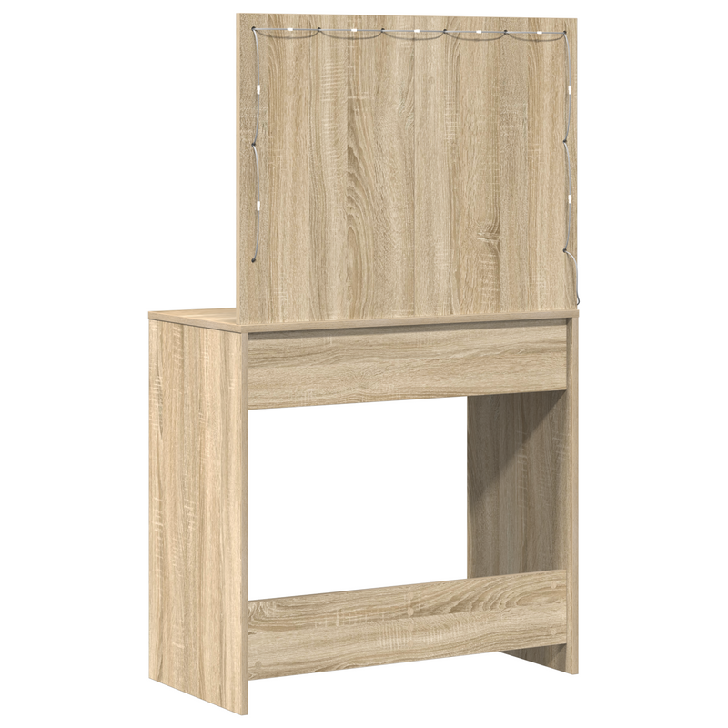 vidaXL Sminkasztal fiókkal sonoma tölgy 78.5 x 41 x 135 cm Faanyag