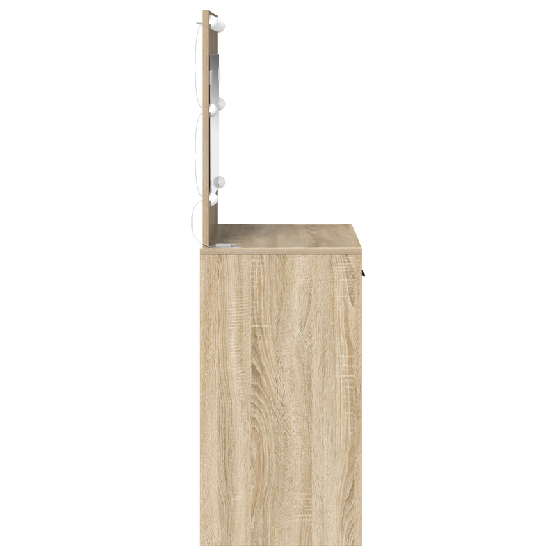 vidaXL Sminkasztal fiókkal sonoma tölgy 78.5 x 41 x 135 cm Faanyag