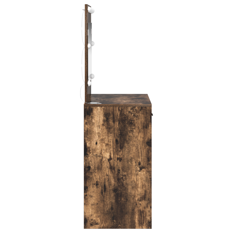vidaXL Sminkasztal fiókkal Füstölt tölgy 78.5 x 41 x 135 cm Faanyag