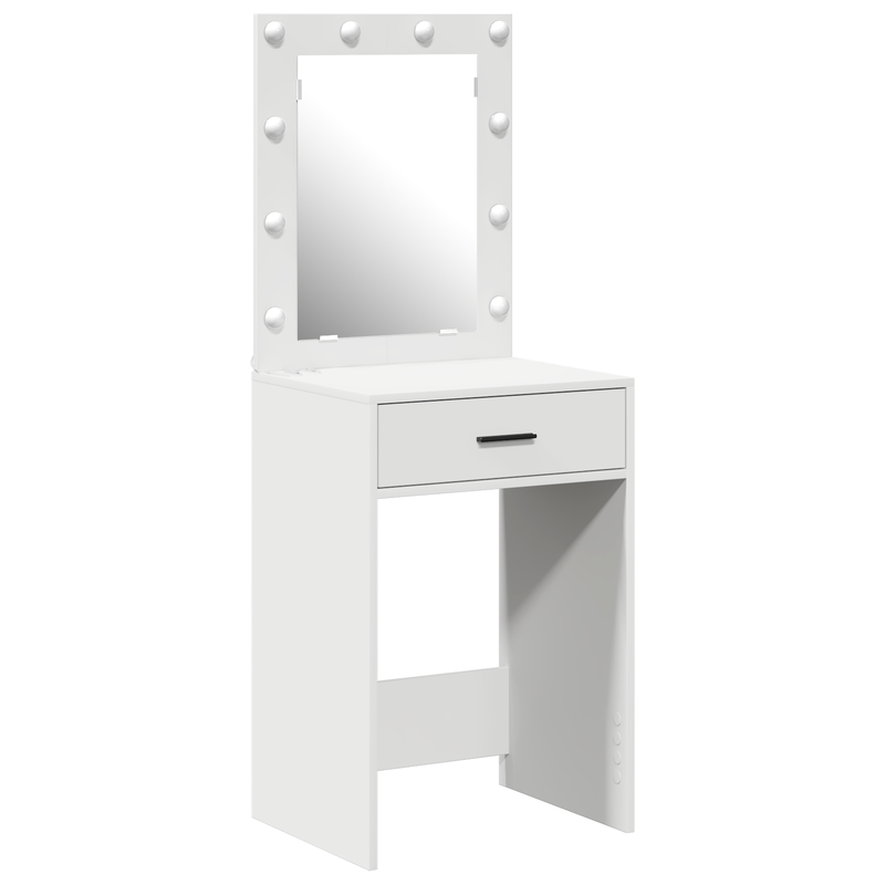 vidaXL Sminkasztal fiókkal tárolóval Fehér 50 x 41 x 135 cm Faanyag