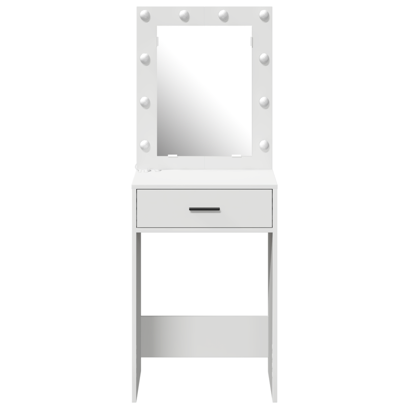 vidaXL Sminkasztal fiókkal tárolóval Fehér 50 x 41 x 135 cm Faanyag