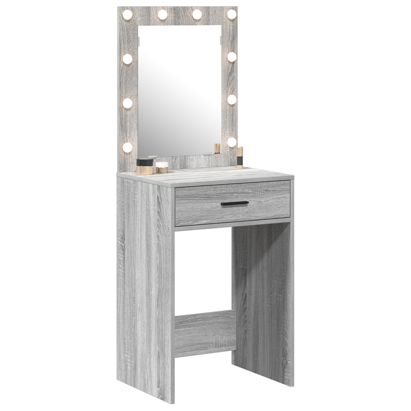 vidaXL Sminkasztal fiókkal Szürke Sonoma 50 x 41 x 135 cm Faanyag