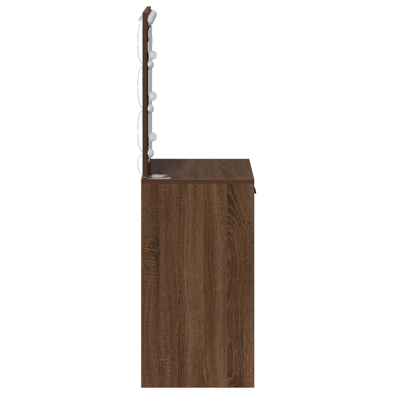vidaXL Sminkasztal fiókkal Barna Tölgy 50 x 41 x 135 cm Faanyag