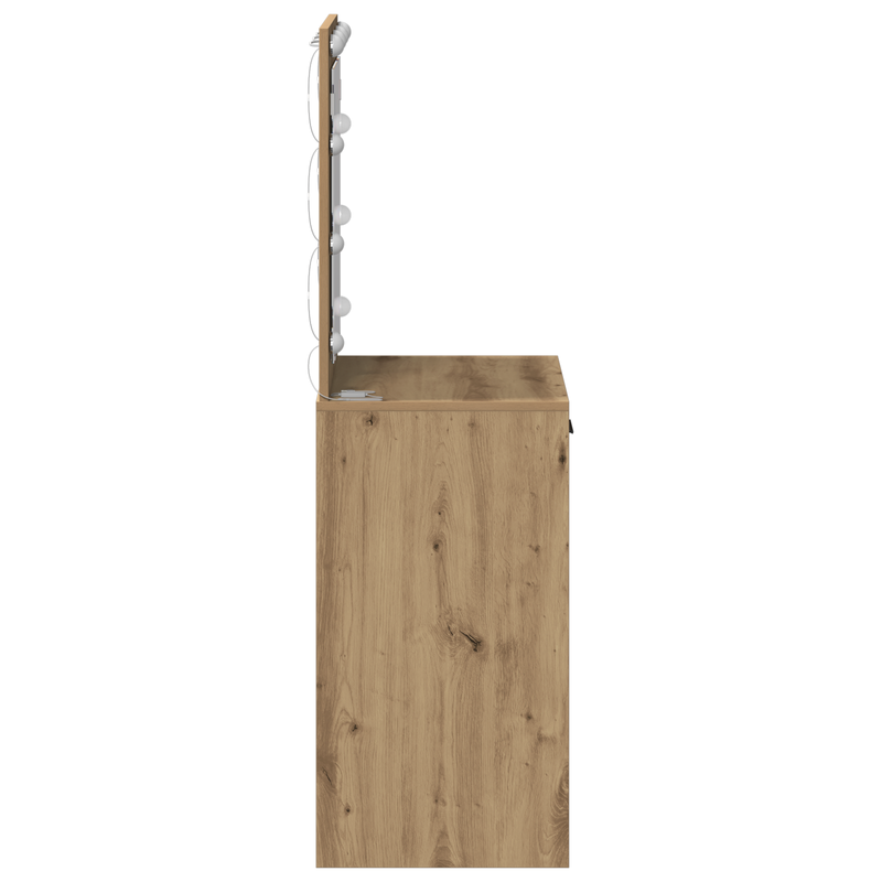 vidaXL Sminkasztal fiókkal kézműves tölgy 50 x 41 x 135 cm Faanyag